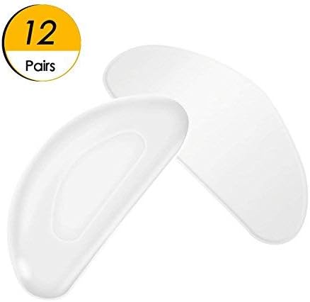Eyeglass Nose Pads, Aukier Stick on Silicone Adhesive Nose Pads for Glasses, Eyeglasses, Sunglasses - 12 Pairs (Clear)