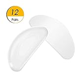 Eyeglass Nose Pads, Aukier Stick on Silicone Adhesive Nose Pads for Glasses, Eyeglasses, Sunglasses - 12 Pairs (Clear)