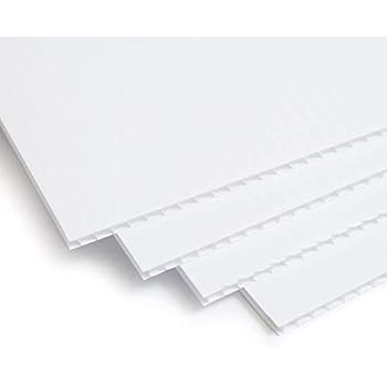 White Corrugated Plastic Sheets 24 x 36 inch 4 Pack - Blank Yard Signs - Coroplast Sheets - Plastic Panels for A-Frame Sidewalk Signs- Coroplast for Guinea Pig Cage (4 Pack)
