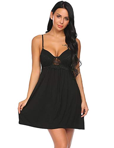 FONXOS-Set-di-Biancheria-da-Donna-Sexy-Lingerie-da-Donna-Intimo-Sexy-Pizzo-Notte-Babydoll-Estate-Erotica-Scollo-a-V-Sleepwear-Sleeping-Dress