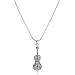 chelseachicNYC Crystal Cello Necklace Silver