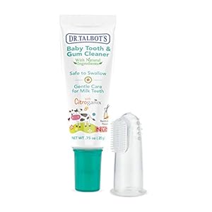 Dr. Talbot’s Baby Toothpaste Naturally Inspired with Citroganix and Silicone Finger Gum Massager, Vanilla Milk Flavor