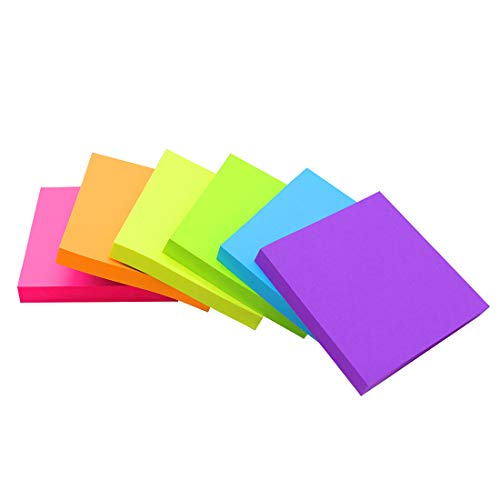 Sticky Notes 3x3 Inches,Bright Colors Self-Stick Pads,100 Sheets/Pad,12 Pads - Thumbnail 3