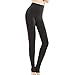 Tengo Women Winter Super Warm Thick Stretchy Gold Velvet Leggings Pants (One Size, Black)