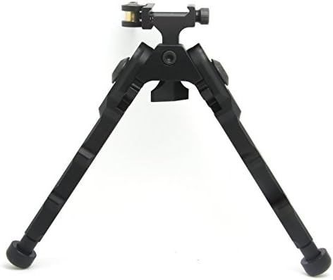 JINSE Tactical Bipod Picatinny Folding Swivel Flat Adjustable 6 inches