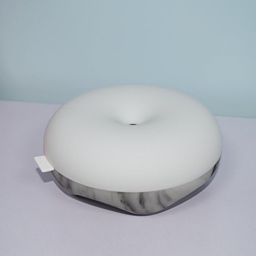 Night Light LED Doughnut Bedside Table Motion Sensor Lamp Built-in 2 USB Charging Ports Eye-Friendly Baby-safe for Sleeping Bedroom Gift(Marble)