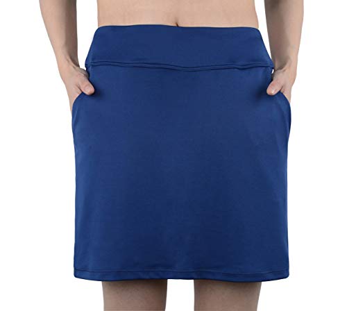 slimour Women Causal Travel Skirt with Pockets Athletic Skorts Hiking High Waist Active Navy 6 - Thumbnail 4