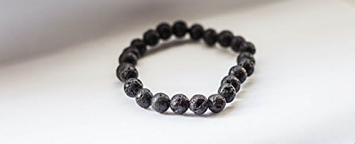 CHRISTMAS SALE Italian Designed Mens and Womens Bracelet Genuine Black Lava Porous Stone Color