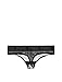 Victoria's Secret Pink Logo Velvet Thong Panty Black Palm Velvet (Medium)