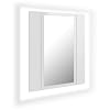 vidaXL-Armario-Espejo-de-Bano-Luz-LED-Inodoro-Aseo-Muebles-Mobiliario-Almacenamiento-Estante-Decoracion-Adorno-Blanco