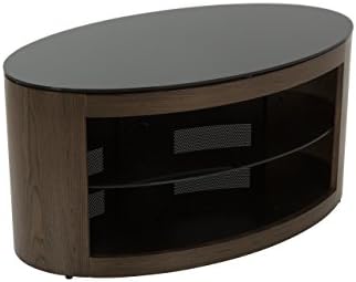 AVF Affinity Plus - Buckingham Plus 800 Oval TV Stand (Walnut/Black Glass)