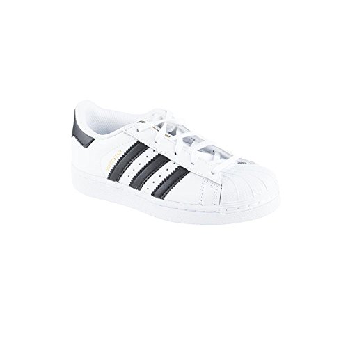 adidas Originals Kids  Superstar Foundation EL C Skate Shoe, White/Black/White, 11.5 M US Little Kid