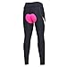 Women's Cycling Pants 3D Padded Compression Tight, Long Bike Bicycle Pants with Wide Waistband