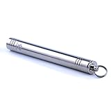 BangTi Titanium Pocket Waterproof Toothpick Holder Keychain Box (Modern Groove)