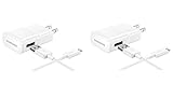 Samsung Wall Charger for Samsung Phones, 2 Pack - Non-Retail Packaging - White