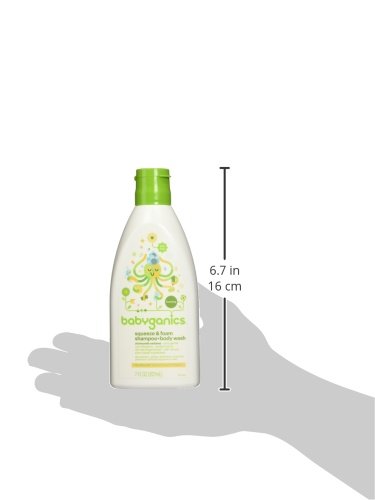 Babyganics Baby Shampoo with Squeeze Foamer Body Wash, Chamomile Verbena, 7 Ounce (Pack of 3) - Thumbnail 7