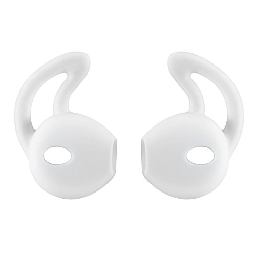 Josi Minea x3 Pairs [ Apple EarPods ] Anti-Slip Earbud Cover with Earhooks - Soft Silicone Tips with Ear Hook Attachments for Apple EarPod Earphones iPhone Headphones [ 3 Pairs - White ] - Thumbnail 2