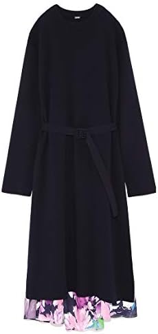 Amazon Co Jp ミラオーウェン 花柄スカートレイヤードニットワンピース 0 09wno レディース Nvy 日本 0 日本サイズ7 号相当 服 ファッション小物