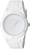 GUESS Women's Logo Silicone Casual Watch, Color White (Model: U0979L1)