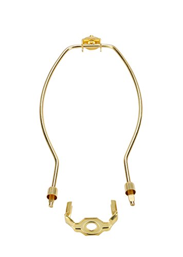 Aspen Creative 20003-1 9" Lamp Harp with Saddle in Polished Brass Finish