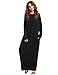 Verdusa Women's Casual Long Sleeve Oversized Loose Pocket Plus Size Maxi Dress Black L