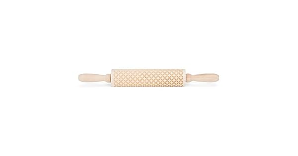 Patisse Wooden Decorative Rolling Pin With Intricate Diamond