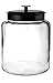Anchor Hocking 2 Gallon Montana Glass Jar with Lid (2 piece, black metal, dishwasher safe)