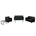 Flash Furniture HERCULES Diplomat Series Reception Set in Black LeatherSoft