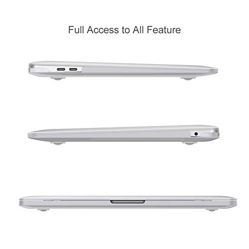 New MacBook Air 13 Inch Case A1932 2018 Release, Skyera Laptop Case Smooth Matte Frosted Hard Shell Cover for Apple MacBook Air 13 Inch with Retina Display fits Touch ID with Keyboard Cover (Frost) - Thumbnail 3