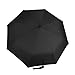 Compact Travel Outdoor Windproof Rain Umbrella Automatic Open Close Umbrella Anti-UV Sunproof Devolb (Black)