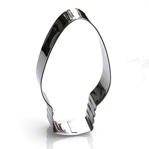 Christmas Light Bulb Cookie Cutter - 3.9 Inch - Stainless Steel