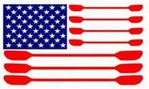 Think Rain Designs Kayak Flag Kayaking Window Decal Sticker