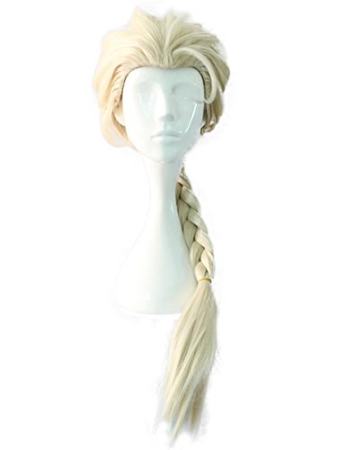 Princess Elsa Wigs Adult Snow Queen Cosplay Accessories Free Hair Cap