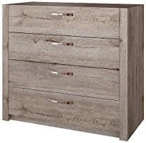 DRAWER light natural wood, 4 storage units
