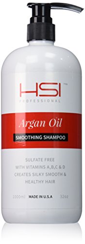 Hsi professional sulfate-free argan oil smoothing shampoo, 32 oun…
