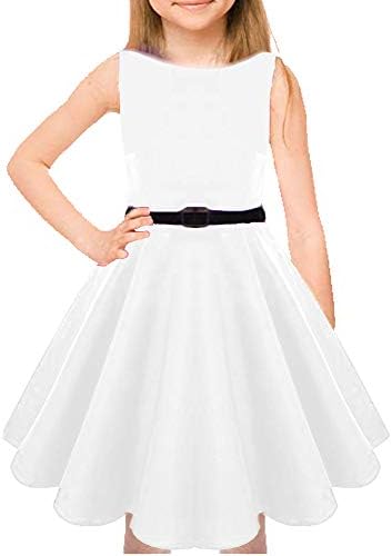 Jami JuniorsCute Girls' Dresses Skater Mini A-Line Style with Belt, Sleeveless & Long Sleeve Options, Perfect for Parties & Special Occasions, Flattering Flare Frankie Fit