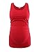 Liu & Qu Maternity Basic Tank Top Mama Clothes Neck Sleeveless Tops Women's Solid Side Ruching Vest Red L