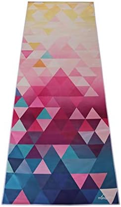 Myogalife Hot Yoga Towel Beautiful Design, Extra Long (24"x72"), Extremely Absorbent, Machine Washable and Non-Slip When Dampened. Perfect for Bikram, Ashtanga, Pilates, etc