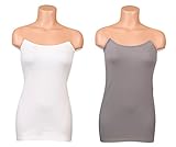 Undercover Mama Nursing Tank White & Grey 2 Pack - Perfect Maternity Undershirt