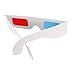 uxcell Red-Blue Cardboard Glasses White Frame 3D Paper Glasses Anaglyph Cardboard for Red and Blue Format Movie/Picture 5pcsthumb 3