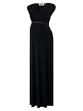 BlackCherry Women's Sleeveless Modal Maternity Maxi Tummy Band Dress