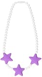 Chewable Silicone Beaded Stars Necklace (Autism/sensory/teething/SPD) Nontoxic - BPA and Phthalate Free (Lilac)