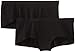 Pact Women's 2-Pack Organic Cotton Boyshort Panties, Black, Medium