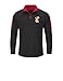 NBA Miami Heat Men's Heat Status Inquiry Long Sleeve Mock Neck 1/4 Zip Synthetic Fashion Tops Hardwood, X-Large, Black-Bright Cardinal