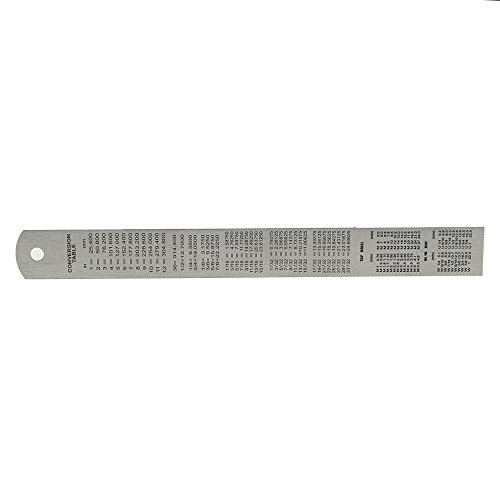 XUCHUAN 6''inch stainless Steel Office Ruler with Conversion Table - Thumbnail 3
