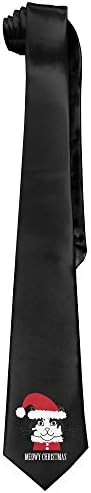 Red Hat Meowy ChristmasMen's Printed Floral Neckcoloringstyle Man's Etiquette Gentleman TieNeck Ties