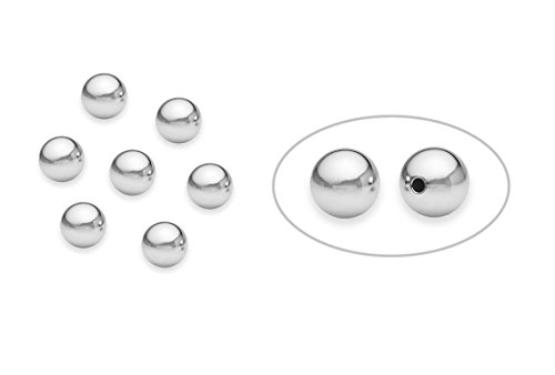 50 Pieces Sterling Silver Seamless Round Bead 6 mm