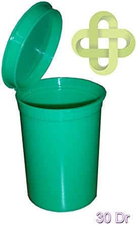Case of 160 Bottles - 30 Dram Opaque Empty Squeeze Top Pop Bottles Medical Cannabis Weed Pot Ganga 420 Open Rx Pill Bottles Prescription Crafts Coins Storage Medicine Containers by Specialized Products Warehouse