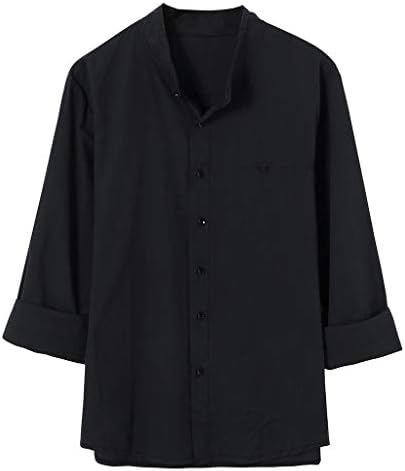 Kcocoo Mens Winter Tops Shirt Sale Henley Neck Long Sleeve Button Boys Solid Casual Slim Loose Tunic T-Shirt Sweatshirt Sportshirt Tracksuit