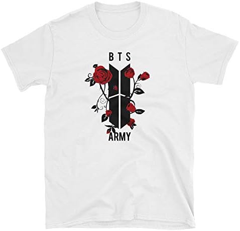 BTS Shirt Gorgeous Rose Unisex Shirts, Bangtan Army Kpop Friend Daughter Gift Floral V(Taehyung) Jungkook Jimin Suga Jhope